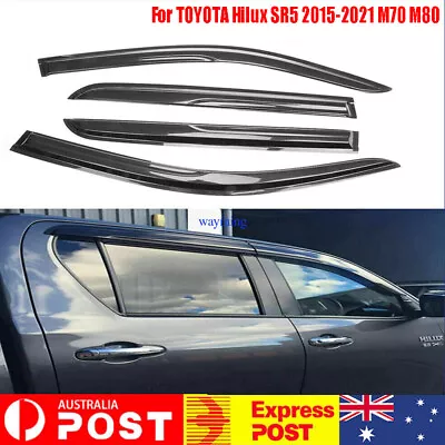 Weather Shields Weathershields Suitable For Hilux SR5 2015-2022 Daul Cab M70 M80 • $36.45