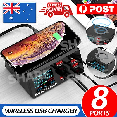 $43.95 • Buy Wireless USB Charger Quick Charging Multi Port Charger Station Charging HUB NEW