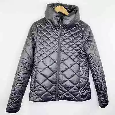 Victoria's Secret Grey Full Zip Long Sleeve Puffer Jacket Women's Size Small S • $38