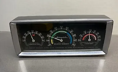 Vintage Airguide Barometer Desktop Weather Station Thermometer USA • $24.95