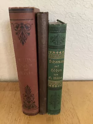 (3) Antique Books~OTTO MULLER~Schatten Auf Hohen/Diadem Unde Maske/Stadtschulthe • $75