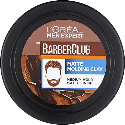 L'Oreal Men Expert Matt Clay Barber Club Matte Molding Clay Hair Styling 75 M • £6.43