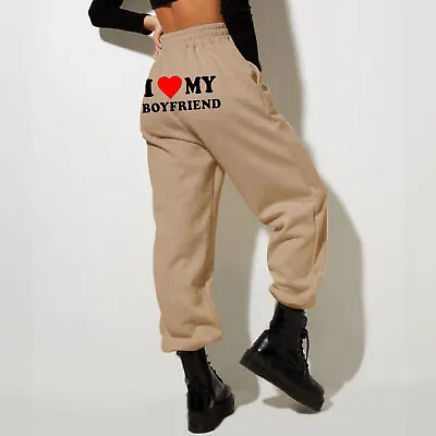 I Love MY BOYFRIEND Printed Trousers Casual Sweatpants Men And Women Sports Pant • $21.54