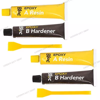  Large Epoxy Glue Adhesive Resin Harder Plastic Ceramic Glass Rubber Metal • £3.89