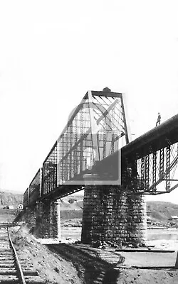 Bismarck Mandan Railway Railroad Train Bridge North Dakota ND 4x6 PRINT • $4.99