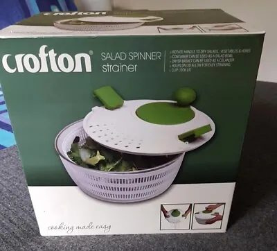 🔥 NEW Crofton Salad Spinner Strainer Cooking Made Easy Clip Lock Lid • $10.98