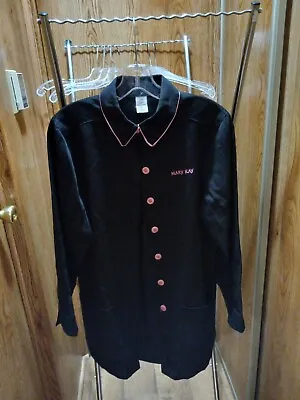 Mary Kay Beauty Consultant Class Smock Vintage Size XS Black & Pink Long Sleeve  • $13