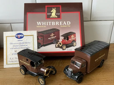 £5 • Buy Corgi - D94/1 - Whitbread - Bedford Box Van & Ford Model T Van - Boxed