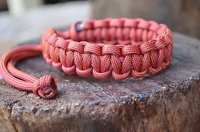 Mad Max Style ''Molten'' Coloured Adjustable Cobra Stitch Paracord Bracelet EDC • $17