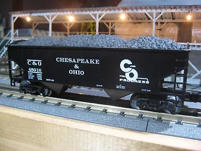 WEAVER Chesapeake & Ohio 2-Bay Hopper With Coal # C&O 48010 - FITS LIONEL MTH • $28