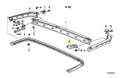 Rear Bumper Bracket Left For BMW E-28 • $29.95