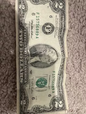 1995 2 Dollar Bill Value • $425