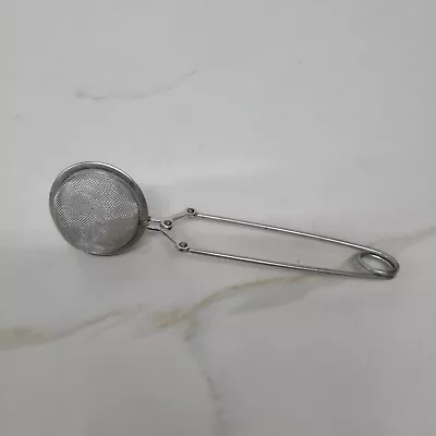 Vintage Loose Leaf Tea/Herb Infuser Long Handled Mesh Snap Ball Hong Kong Made • $12.25