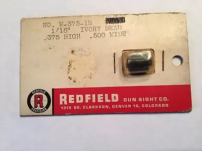 Vintage Redfield Front Sight Blade N.O.S. 3/8” D.T.  Ivory Bead .375 H. 500 W • $13.95