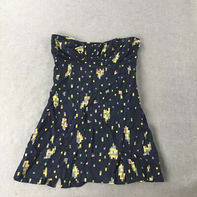 Alice McCall Womens Strapless Mini Dress Size 10 Blue Yellow Dot • $27.98