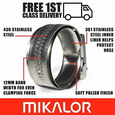 Mikalor Worm Drive Hose Clamp Turbo Pipe Clip Protecting Inner Ring  • £5.25