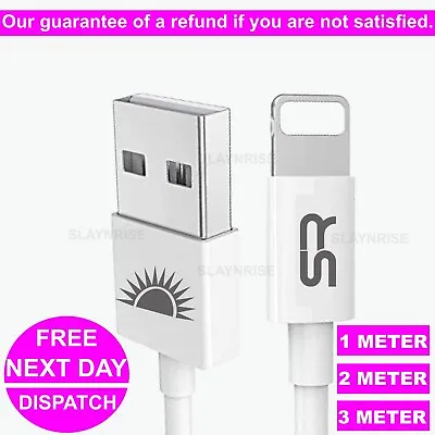 £7.99 • Buy Fast Charger Sync USB Cable 1M 2M 3M For IPhone 6 7 8 X XS XR 12 13 14 Pro IPad