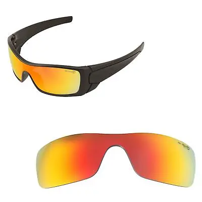 Walleva Mr.Shield Polarized Fire Red  Replacement Lenses For Oakley Batwolf • $49.99