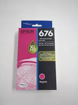 Genuine OEM Epson 676XL Magenta T676XL320 Ink Cartridge Exp 1/2022 • $16.80