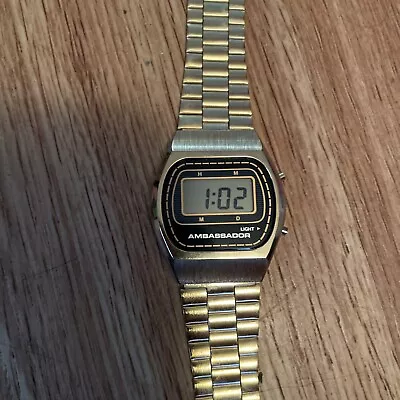 Vintage Ambassador Melody Alarm Digital Wrist Watch New Old Stock • $24.99