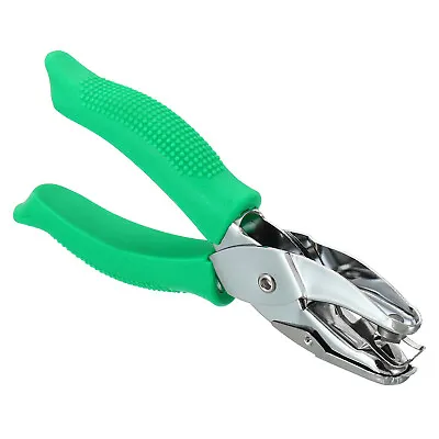 1/4  Single Hole Punch Handheld Hole Puncher With Soft Grip Triangle Shape Green • $12.99