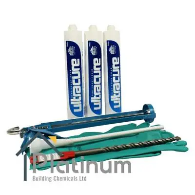 £32.75 • Buy ULTRACURE Damp Proof Cream Kit (3 X 380ml Kit) | DPC Course Injection Treatment