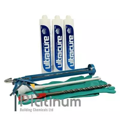 ULTRACURE Damp Proof Cream Kit (3 X 380ml Kit) | DPC Course Injection Treatment • £37.50
