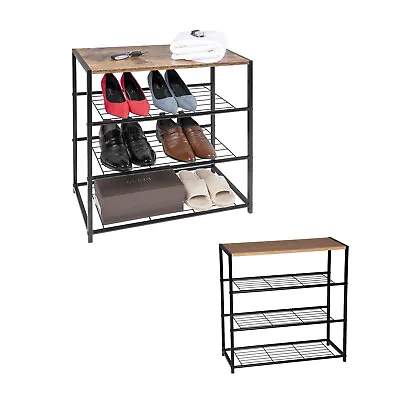 £31.99 • Buy 4 Tiers Shoe Storage Bench Shoe Rack Cabinet Organizer Shelves Seat Home Hallway