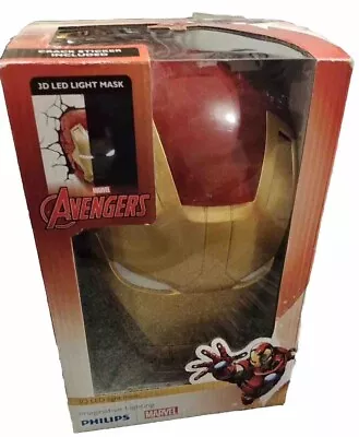 Philips 3D LED Genuine Marvel Iron Man Mask Night Light/Wall Light • £13.50