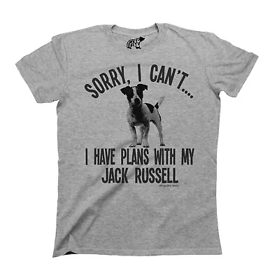 £10.95 • Buy Womens Jack Russell Dog T-Shirt Sorry I Have Plans Christmas Gift Organic Mens