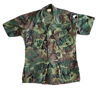 Vtg 60s Jungle Jacket ERDL Camo Military Police Ss US Army Vietnam War Era M • $179.99