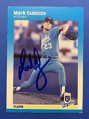 MARK GUBICZA (KC ROYALS HOF/1985 WS CHAMP) Signed 1987 Fleer #368 Autograph Auto • $5.99