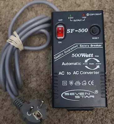 SF-500 110 220 Volt 500 Watt Automatic AC Voltage Converter 110v 220v 240 Volt • $34.95