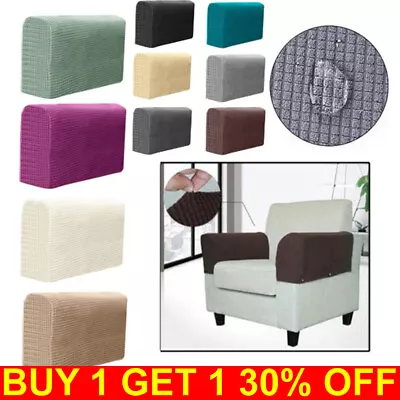 2PCS Removable Arm Stretch Sofa Couch Chair Protector Armchair Covers Armrest UK • £5.79