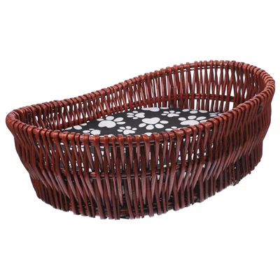 £16.57 • Buy  Wicker Bed Dogs Cats Cushion Bed Basket Rattan Hand Dogs Cats Indoor Sleeping