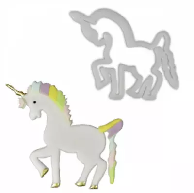 Unicorn Cookie Plastic Fondant Cutter Shapes For Cake Decorating Baking Tool • £4.59