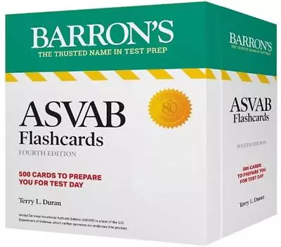 ASVAB Flashcards Fourth Edition: Up-To-Date Practice + Sorting Ring For Custom  • $30.57