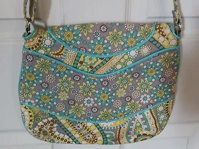 Retired Vera Bradley Lemon Parfait Pattern 2011 Cross Body Bag Purse • $14.99