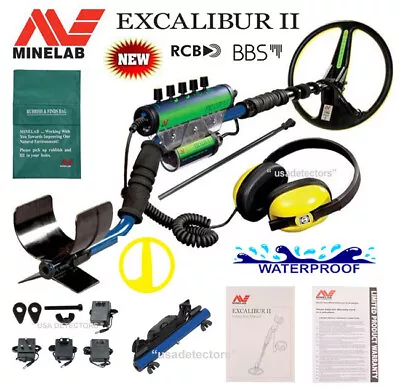 Minelab Excalibur II 1000 Waterproof Metal Detector With Hipmount Kit & MORE ! • $1750