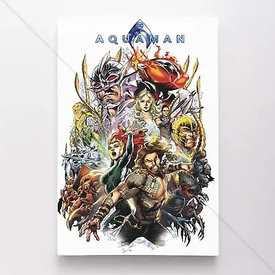 $54.95 • Buy Aquaman Poster Canvas Justice League DC Comic Book Cover Art Print #43125