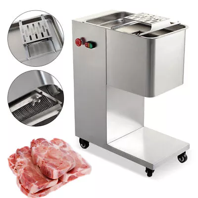 550W Meat Cutting Machine Meat Cutter Slicer With 3mm Blade 500KG/H Output 110V • $532.95