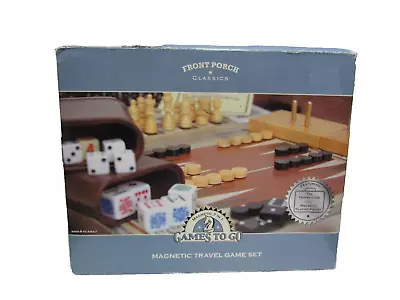 Magnetic Travel Game Set Front Porch Classics 7 In 1 Games To Go • $25