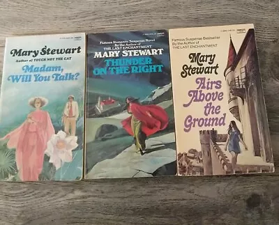 Mary Stewart PB Vintage Lot Three Madam Will You Talk Thunder On The Right • $15.99