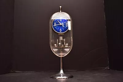 $357.22 • Buy Rare VTG 1960/70  Schmid Carriage Pendulum Winding Atomic Space Age Clock Lucite
