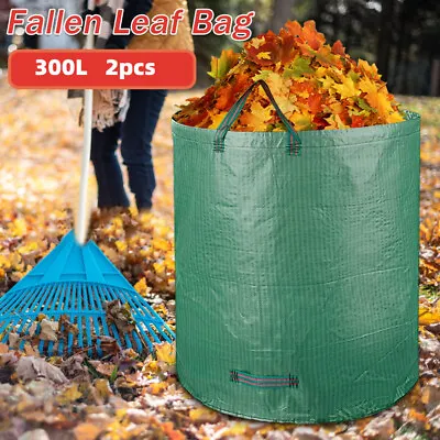 £12.99 • Buy 2 X 300L Garden Waste Bags Heavy Duty Large Refuse Storage Sacks With Handles 