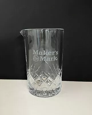 Maker’s Mark Bourbon Whiskey Crystal Mixing Glass With Pour Spout • $18