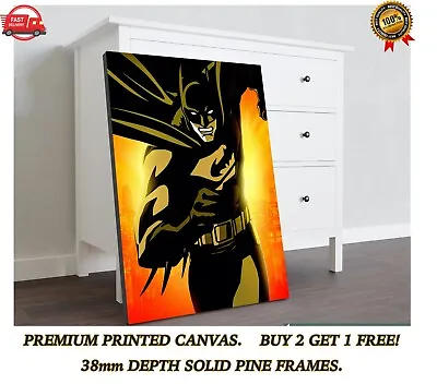 Batman Gotham Dark Knight Large CANVAS Art Print Gift A0 A1 A2 A3 A4 • £63