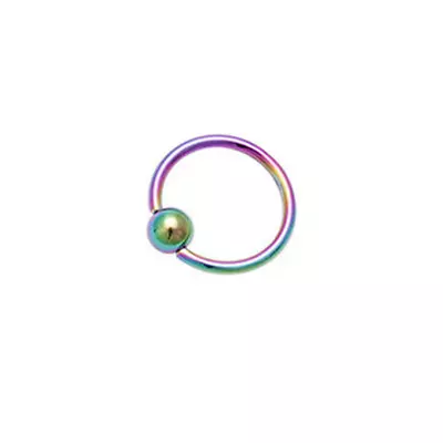 Ball Closure Ring Captive Bead Ring BCR Lip Nose Ear Septum Tragus Piercing Hoop • £1.79