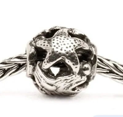 Authentic Trollbeads Sterling Silver Ocean Starfish Shell Charm Bead Laa 925 • $55