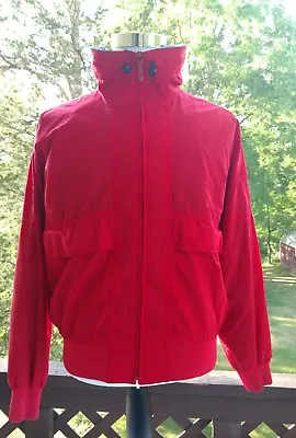 Vintage 90's Pacific Trail Men's Size L Red Full Zip Ski Jacket W/ Hood Lined • $20